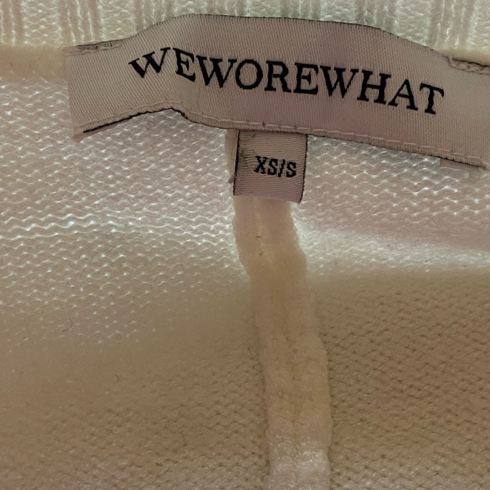 We Wore What Belted Summer Yarn Cardigan XS/ S Cream - Picture 14 of 14